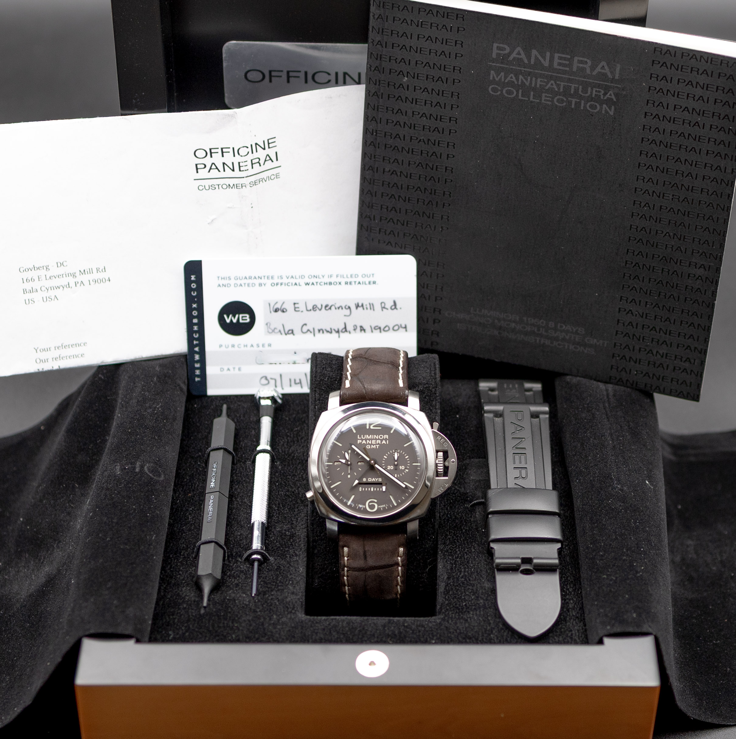 Panerai Luminor 1950 8 Days Chrono Monopulsante Tobacco Dial Titanio - Image 12