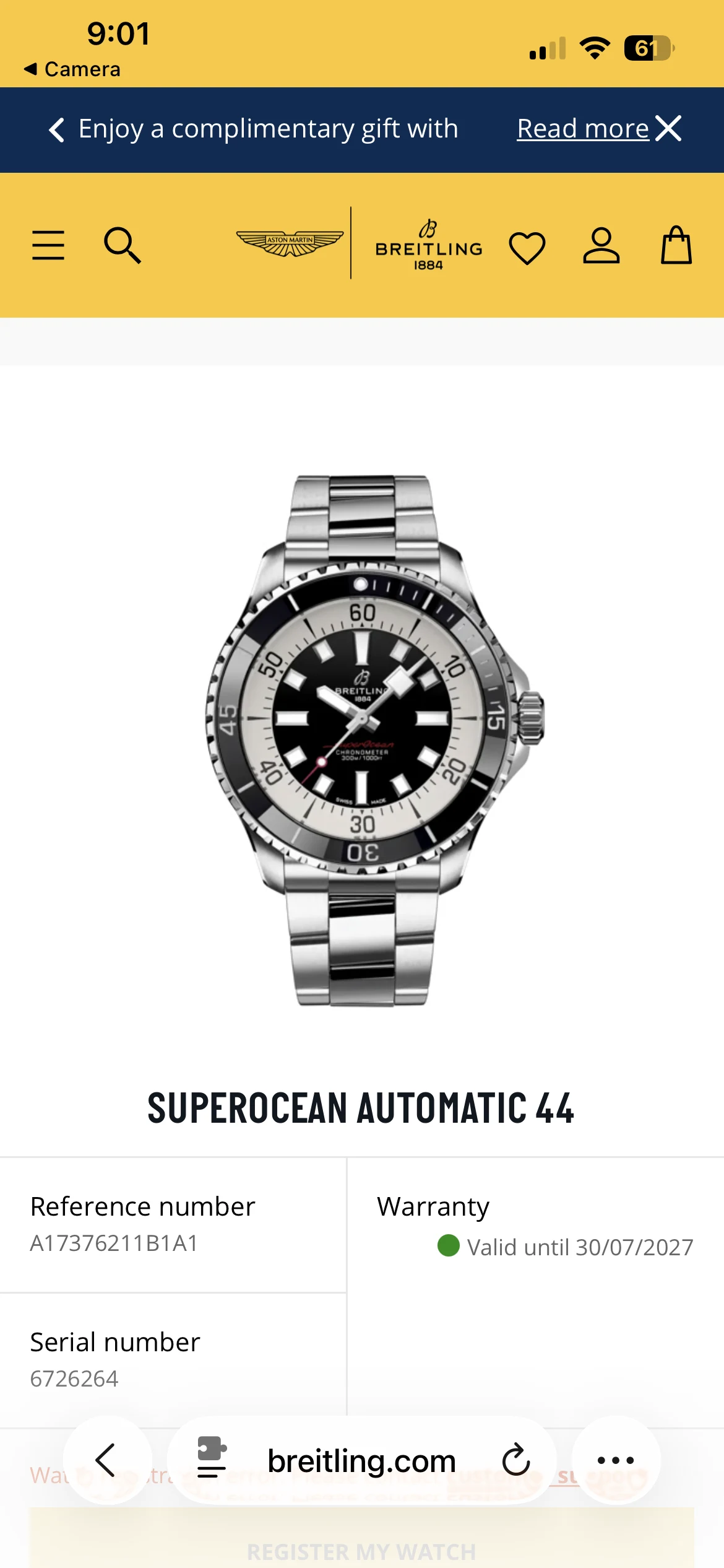 Breitling Superocean Automatic 44 Black Dial - Image 5