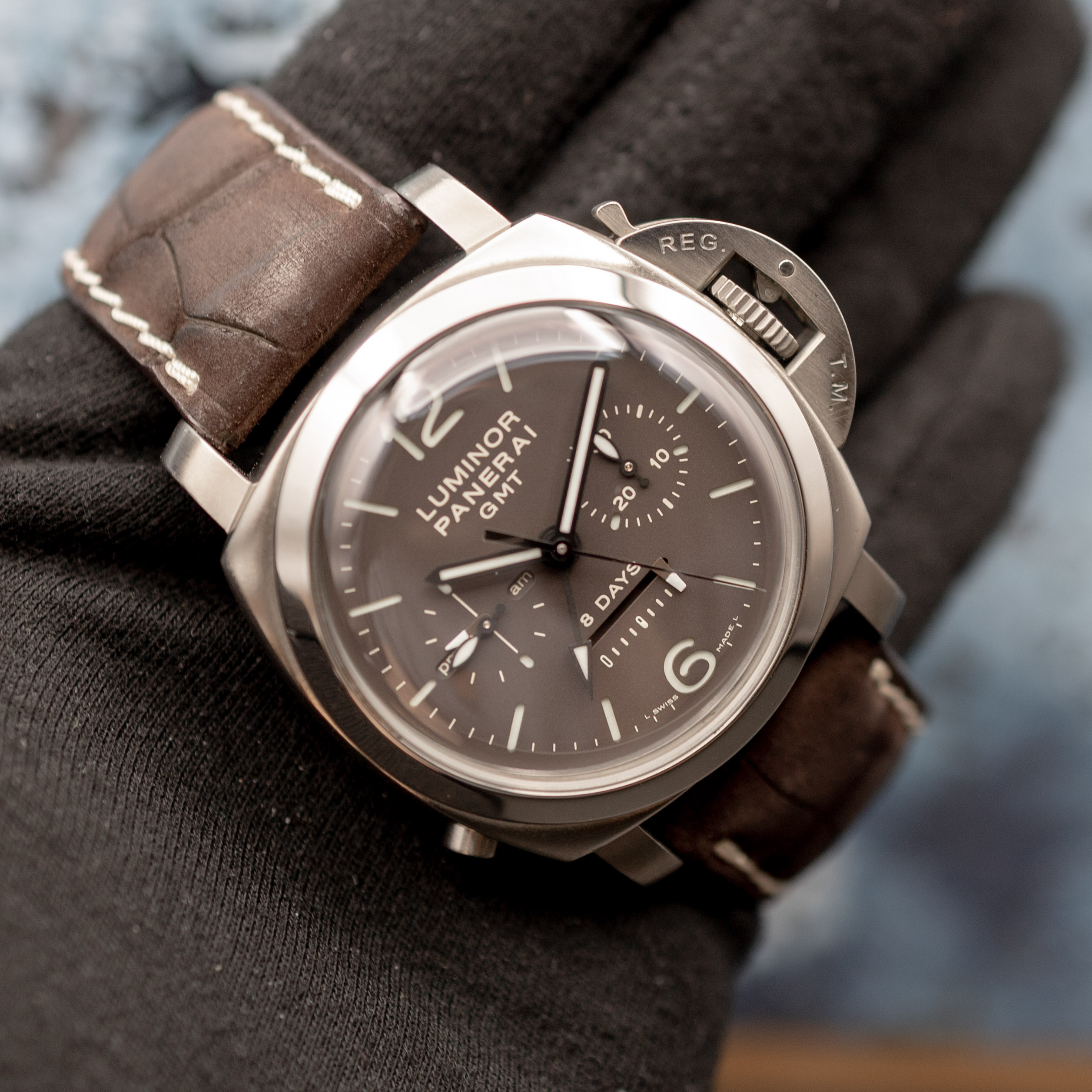 Panerai Luminor 1950 8 Days Chrono Monopulsante Tobacco Dial Titanio - Image 4
