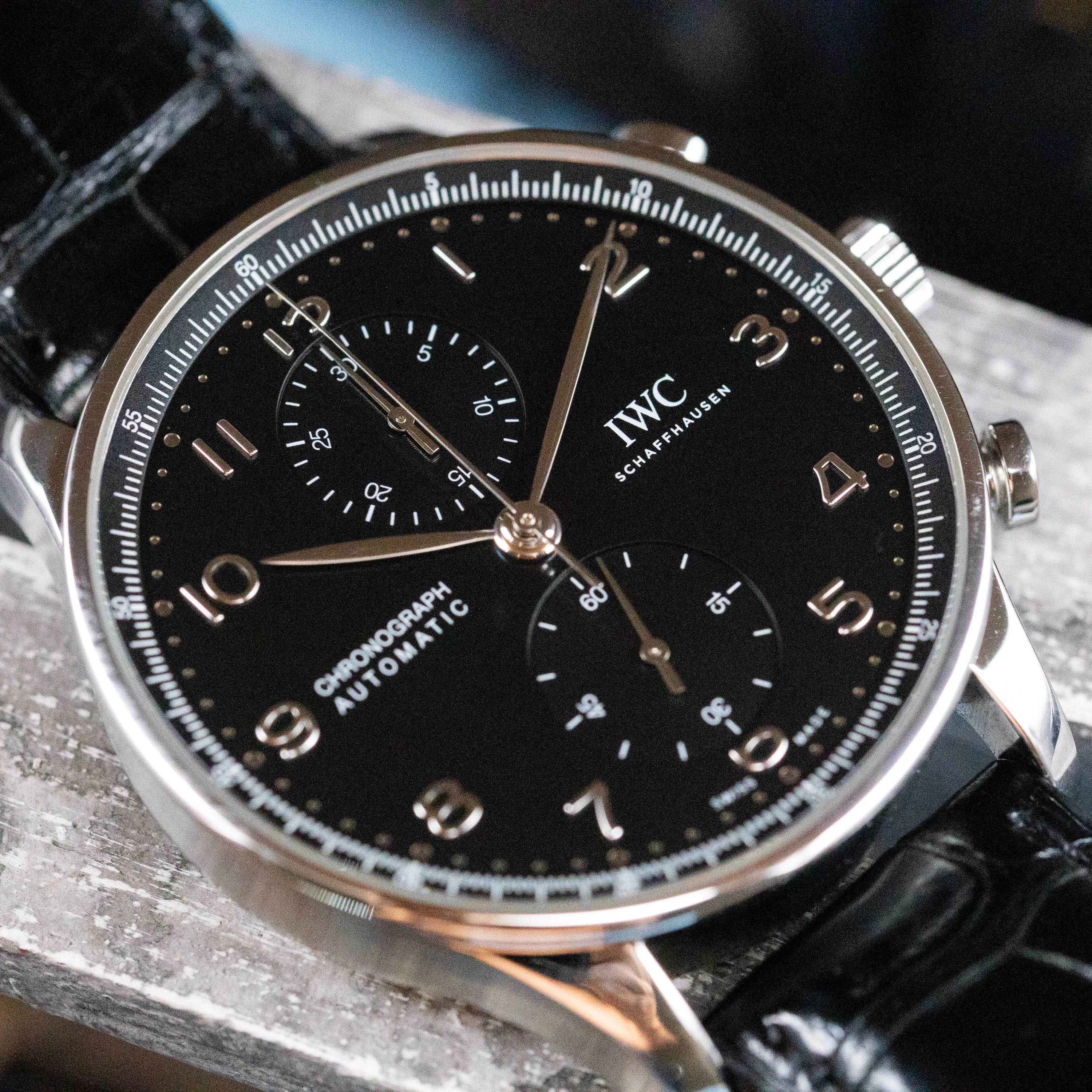 IWC Portugieser Chronograph Black Dial - Image 2
