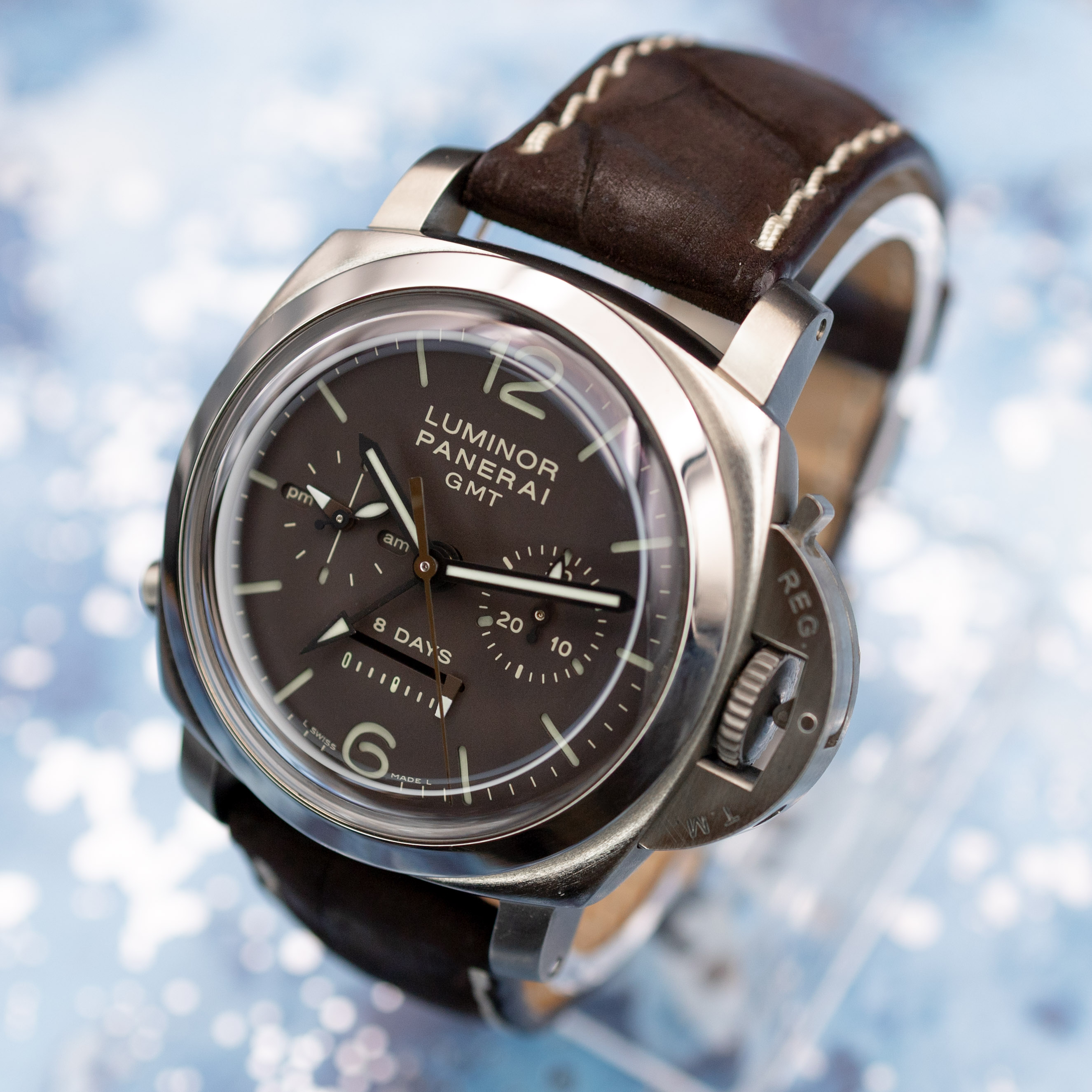 Panerai Luminor 1950 8 Days Chrono Monopulsante Tobacco Dial Titanio - Image 6