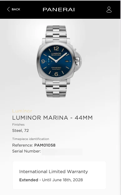 Panerai Luminor 1950 Marina 44 3 Days Automatic Stainless Steel Blue Dial Steel Bracelet - Image 3