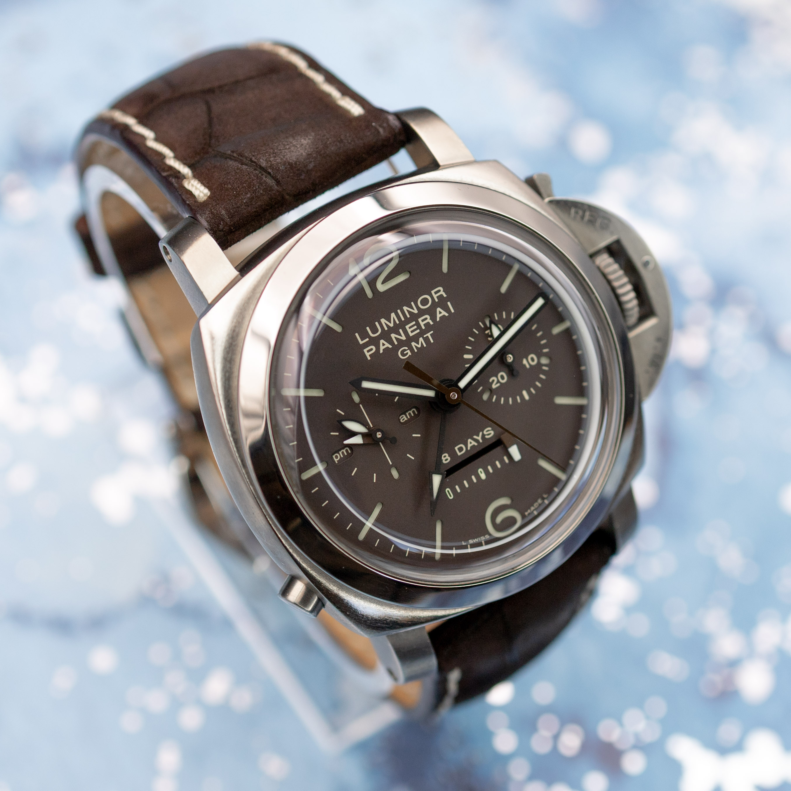 Panerai Luminor 1950 8 Days Chrono Monopulsante Tobacco Dial Titanio - Image 7